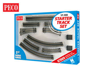 Peco ST-300 N Setrack Starter Track Set, 1st Radius (Code80)
