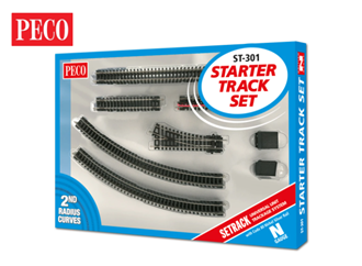 Peco ST-301 N Setrack Starter Track Set, 2nd Radius (Code80)